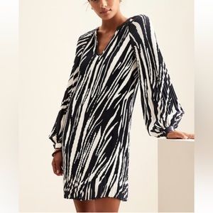 Banana Republic Black and White Patterned Dress